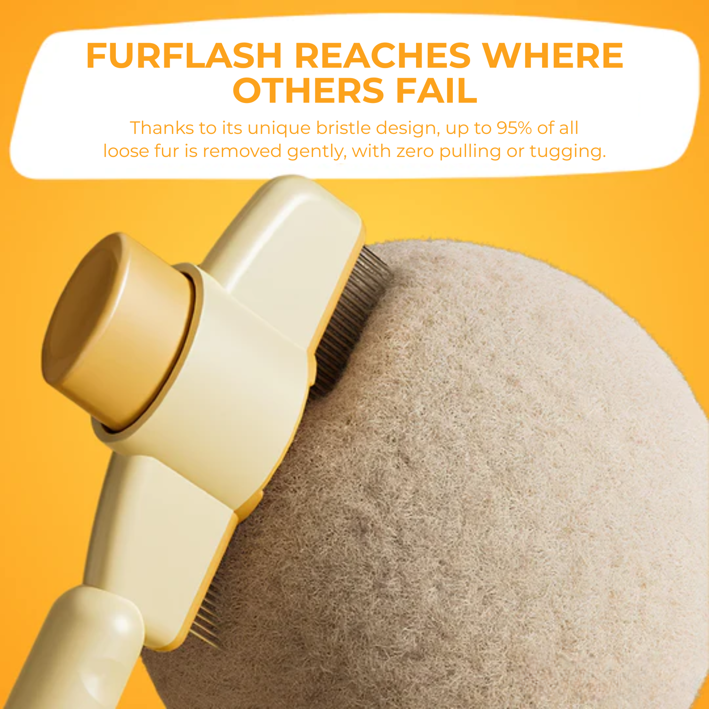 FurFlash™ Cat Deshedding Brush: Catch the Fur, Skip the Fight