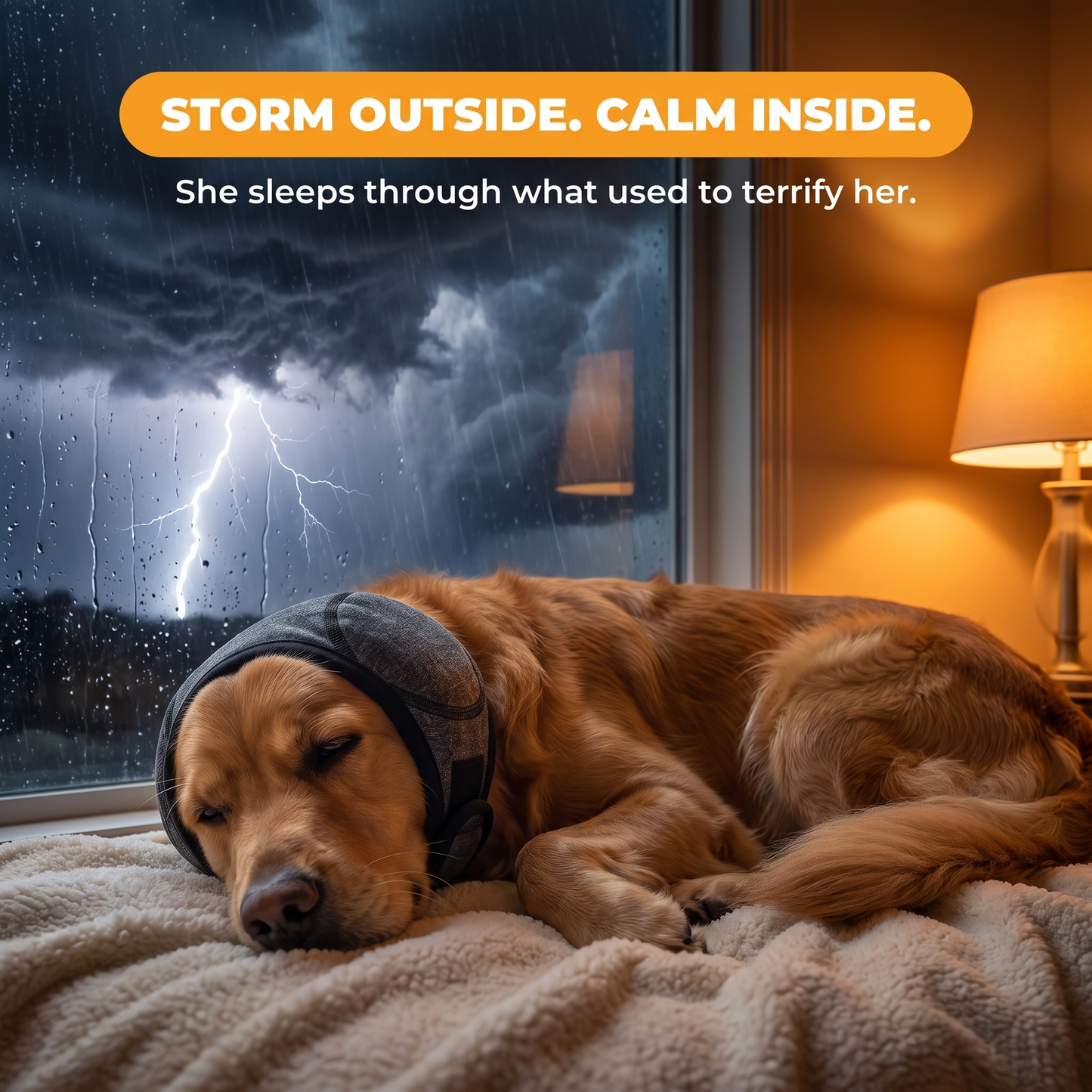 SilentWuff™ Quiets Thunder, Fireworks & Loud Noises So He Can Settle