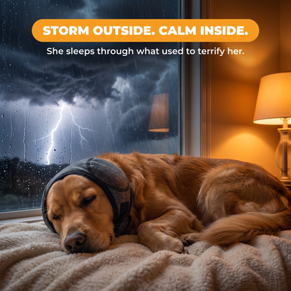 SilentWuff™ Quiets Thunder, Fireworks & Loud Noises So He Can Settle