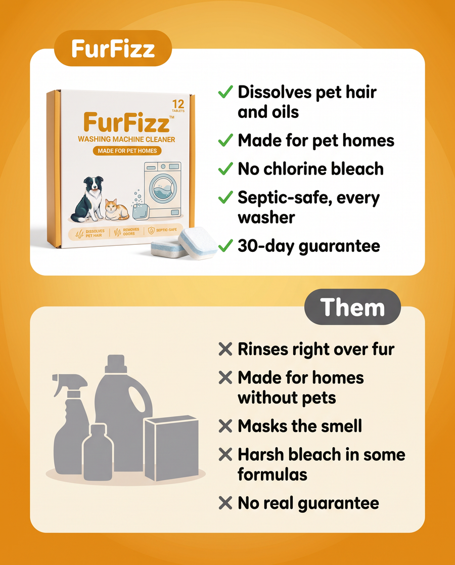 FurFizz compared with other washer cleaners