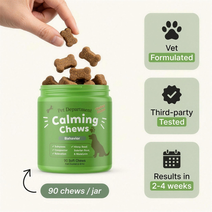 Calming Chews hero - the calm-down chew he thinks is a treat
