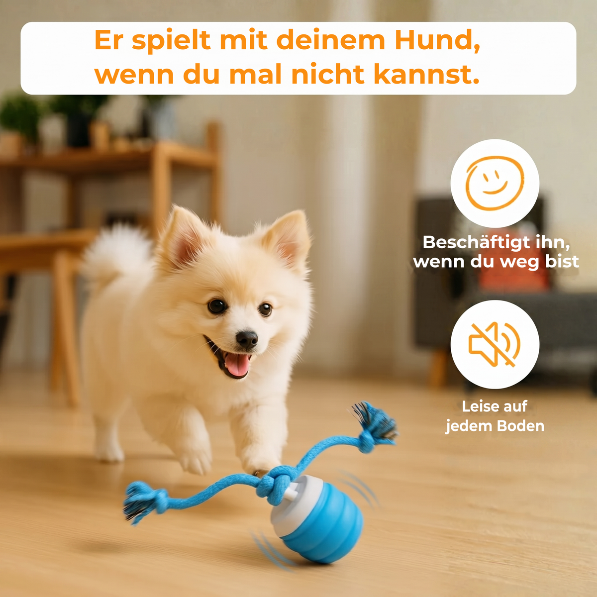 Wonderball™ Interaktiver Hundeball: Spielt mit ihm, wenn du weg bist