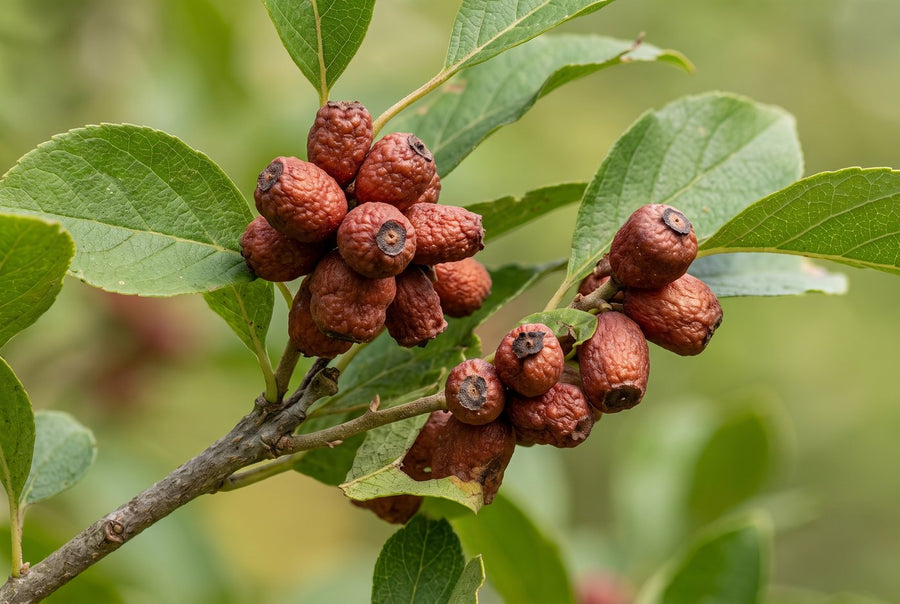 Silvervine gall fruit on the branch
